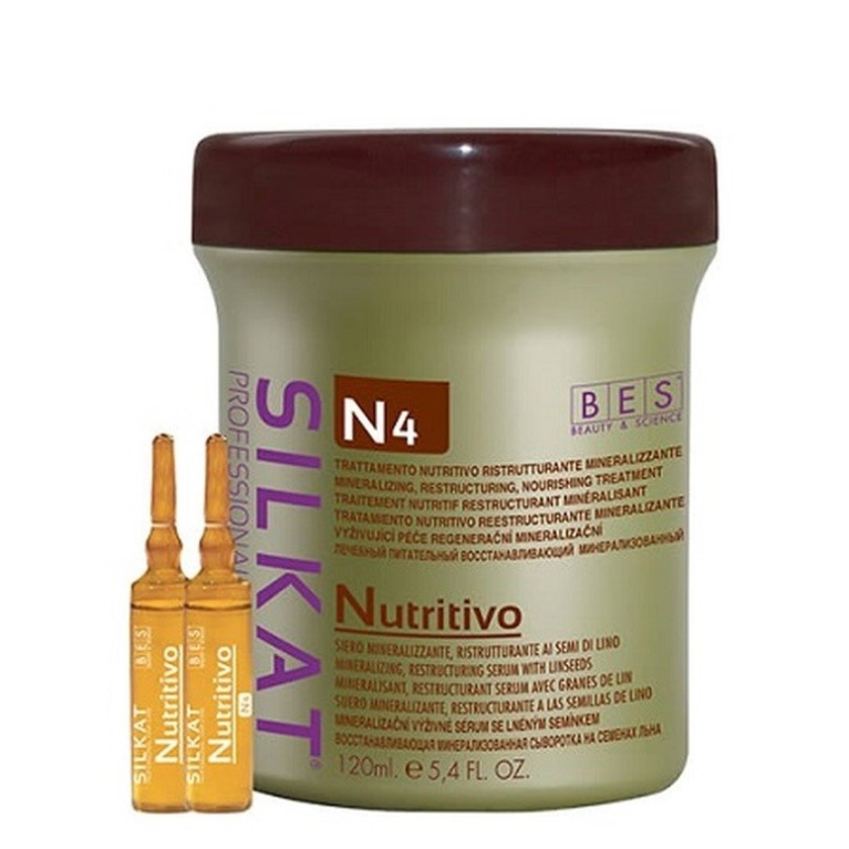 BES Silkat Nutritivo Сыворотка для волос питательная в ампулах N4, 12х10мл