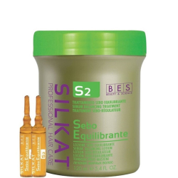BES Silkat Equilibrante S2 Активный лосьон для жирной кожи головы, 12х10мл