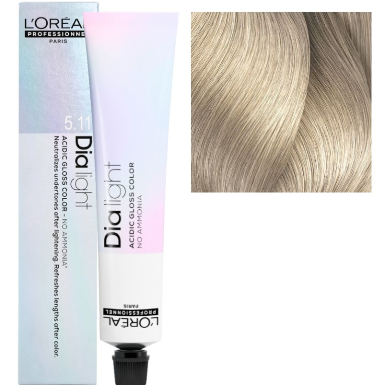 L'Oreal Dialight 10.01 Яркий блонд натуральный пепельный Тонирующая краска без аммиака, 50мл
