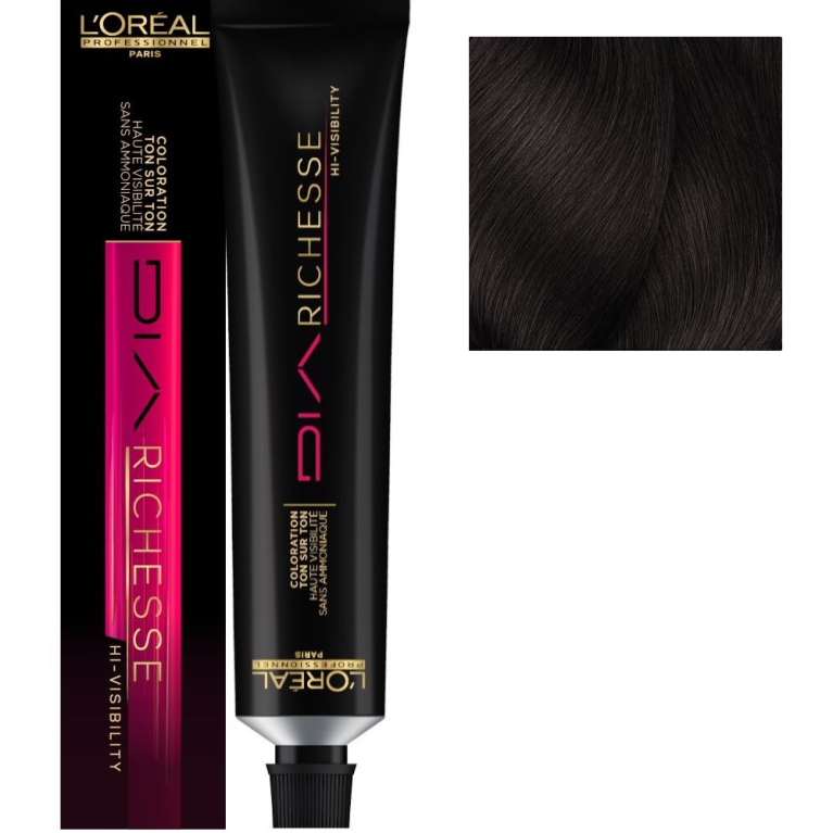 L'Oreal DiaRichesse 4.8 Шатен мокка Краска для волос без аммиака, 50мл