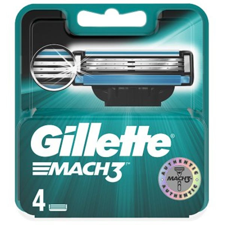 Gillette Mach3 Сменные кассеты 4шт.