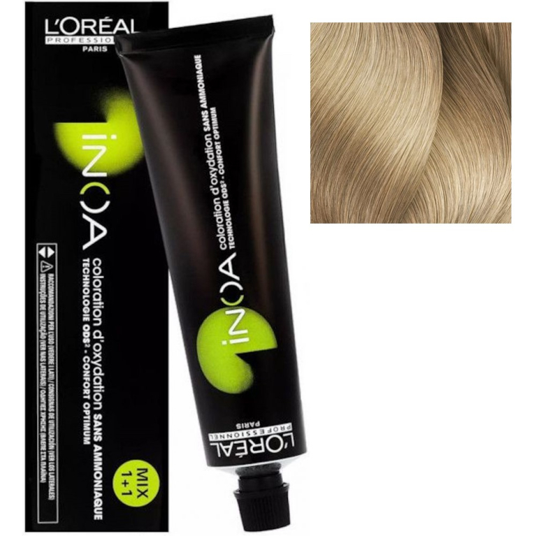L'Oreal INOA 10 Яркий блонд Стойкая краска для волос без аммиака, 60г