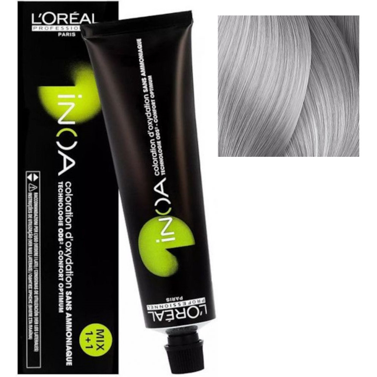 L'Oreal INOA 10.11 Яркий блонд интенсивный пепельный Стойкая краска для волос без аммиака, 60г