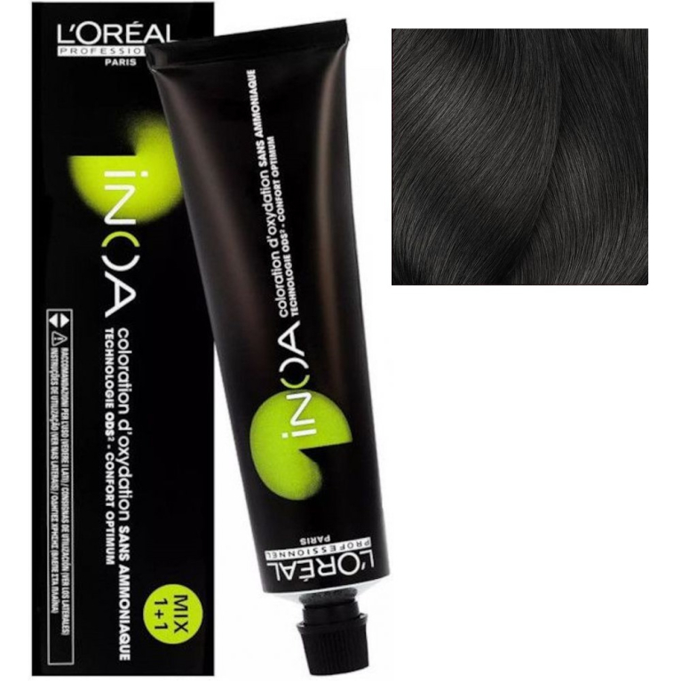 L'Oreal INOA 4 Шатен Стойкая краска для волос без аммиака, 60г