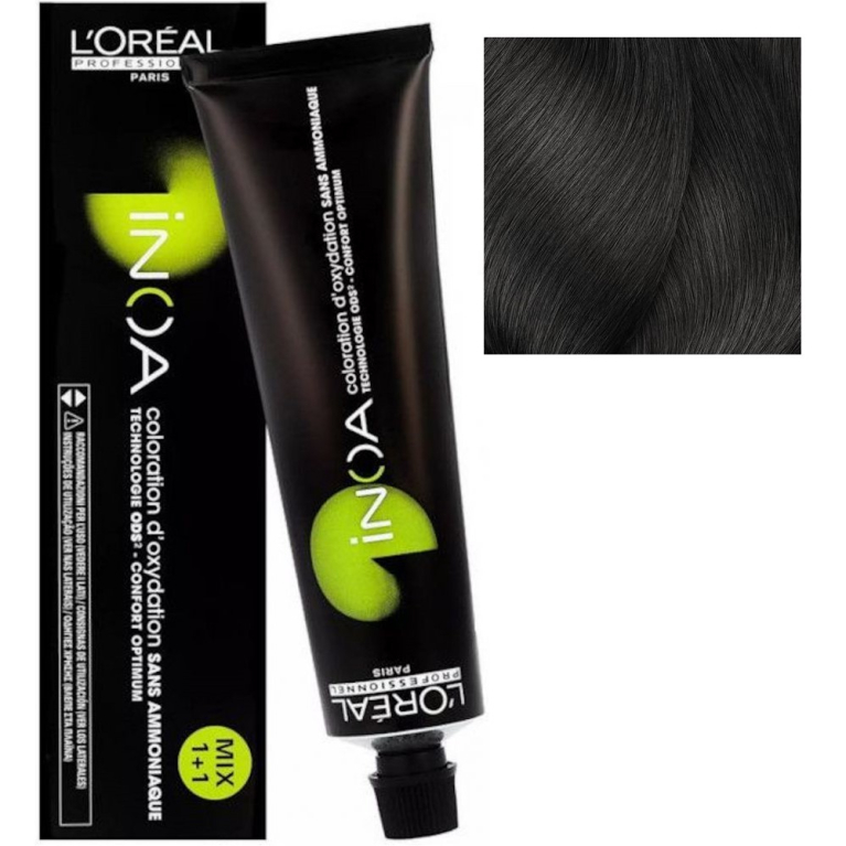 L'Oreal INOA 4.0 Шатен глубокий Стойкая краска для волос без аммиака, 60г