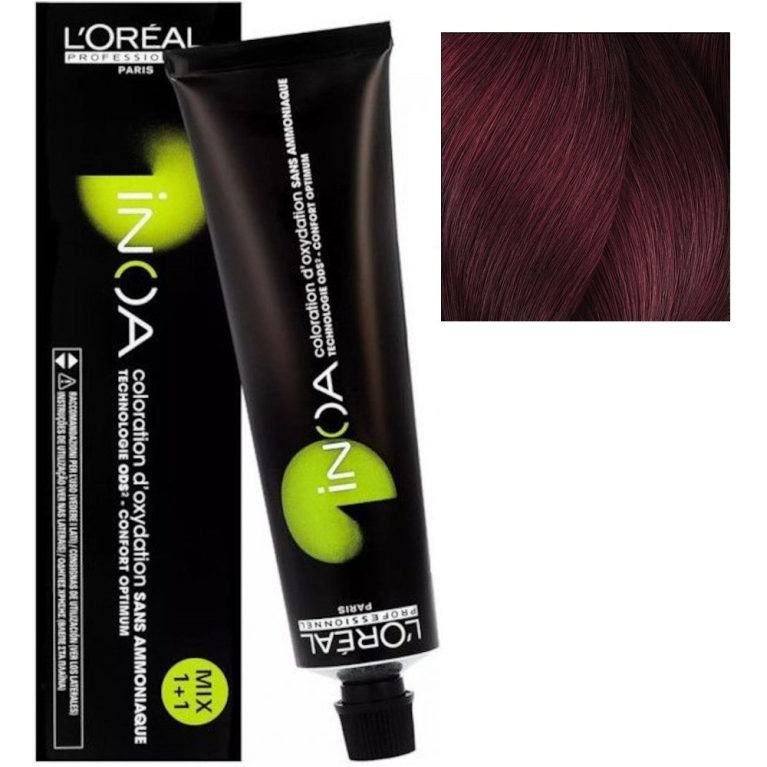L'Oreal INOA 5.62 Светлый шатен фиолетовый перламутровый Стойкая краска для волос без аммиака, 60г