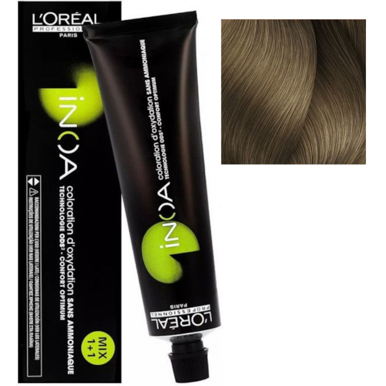 L'Oreal INOA 8.0 Светлый блонд глубокий Стойкая краска для волос без аммиака, 60г