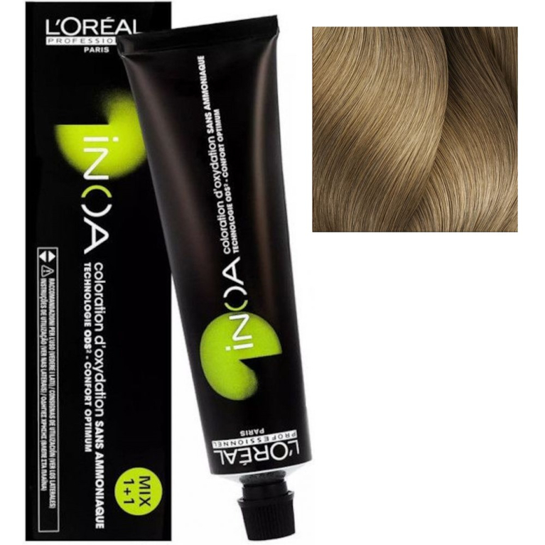 L'Oreal INOA 9.0 Очень светлый блонд глубокий Стойкая краска для волос без аммиака, 60г