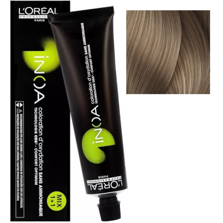 L'Oreal INOA 9.2 Очень светлый блонд перламутровый Стойкая краска для волос без аммиака, 60г