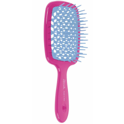 Janeke Superbrush Щетка для волос малиновая с голубыми зубчиками