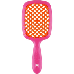 Janeke Superbrush Щетка для волос малиновая с оранжевыми зубчиками