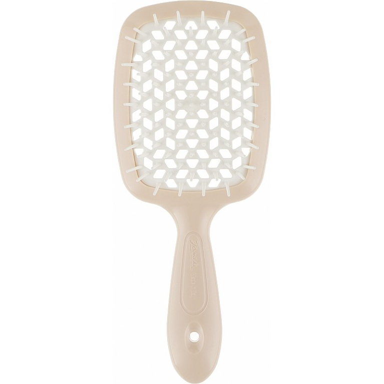 Janeke Superbrush Щетка для волос бежевая с белыми зубчиками
