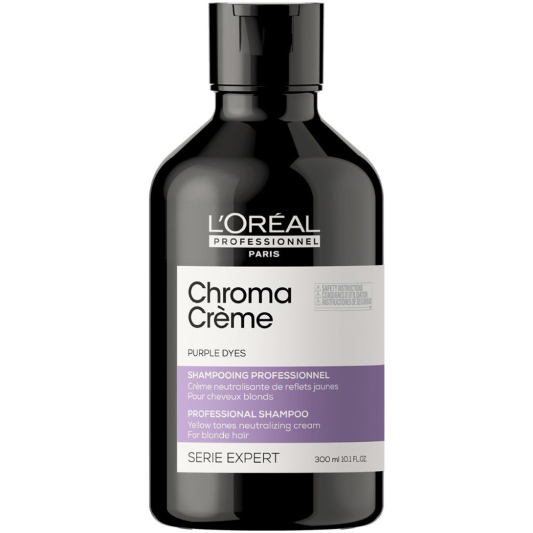 L'Oreal Chroma Creme Purple Шампунь с фиолетовым пигментом для нейтрализации желтых оттенков, 300мл