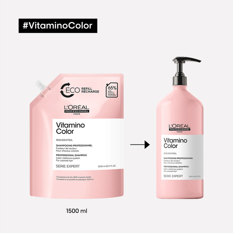 L'Oreal Vitamino Color Шампунь для окрашенных волос (рефил), 1500мл