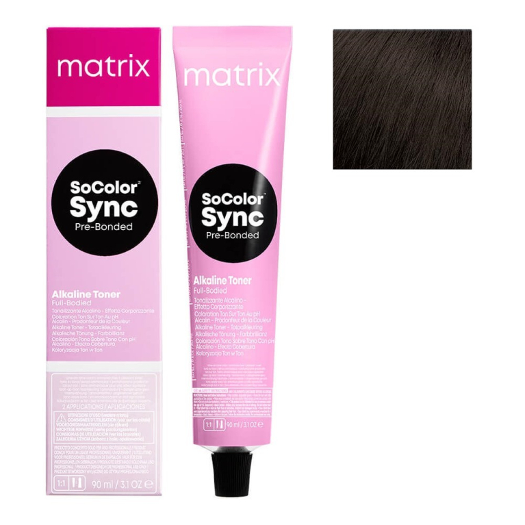 Matrix Color Sync 3N Темный шатен натуральный Тонирующая крем-краска для волос, 90мл
