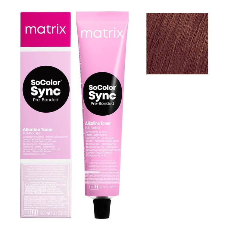 Matrix Color Sync 6BR Темный блонд коричневый красный Тонирующая крем-краска для волос, 90мл