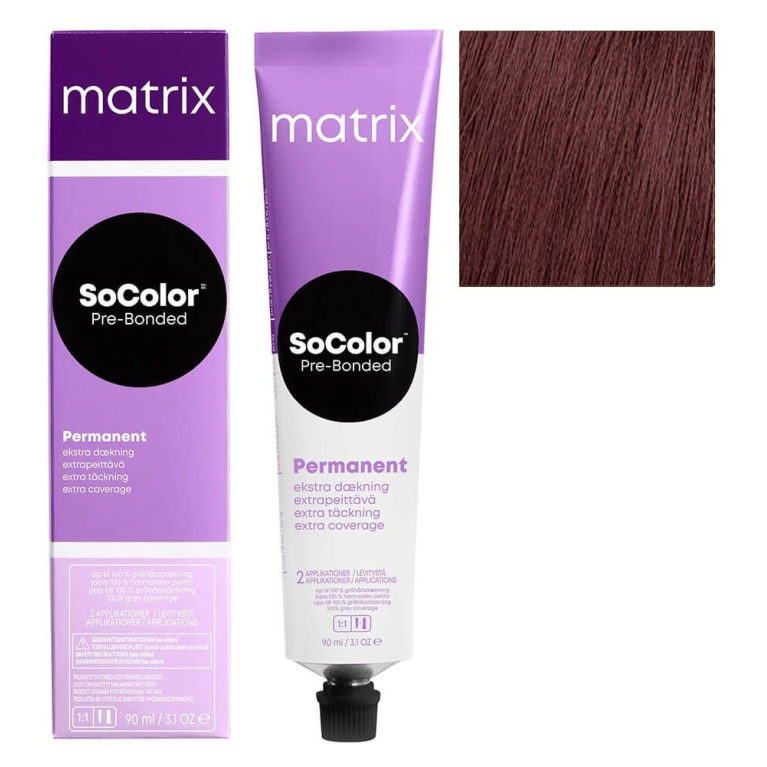 Matrix SOCOLOR Extra Coverage 506RB Крем-краска для седых волос Темный блонд красно-коричневый, 90мл 