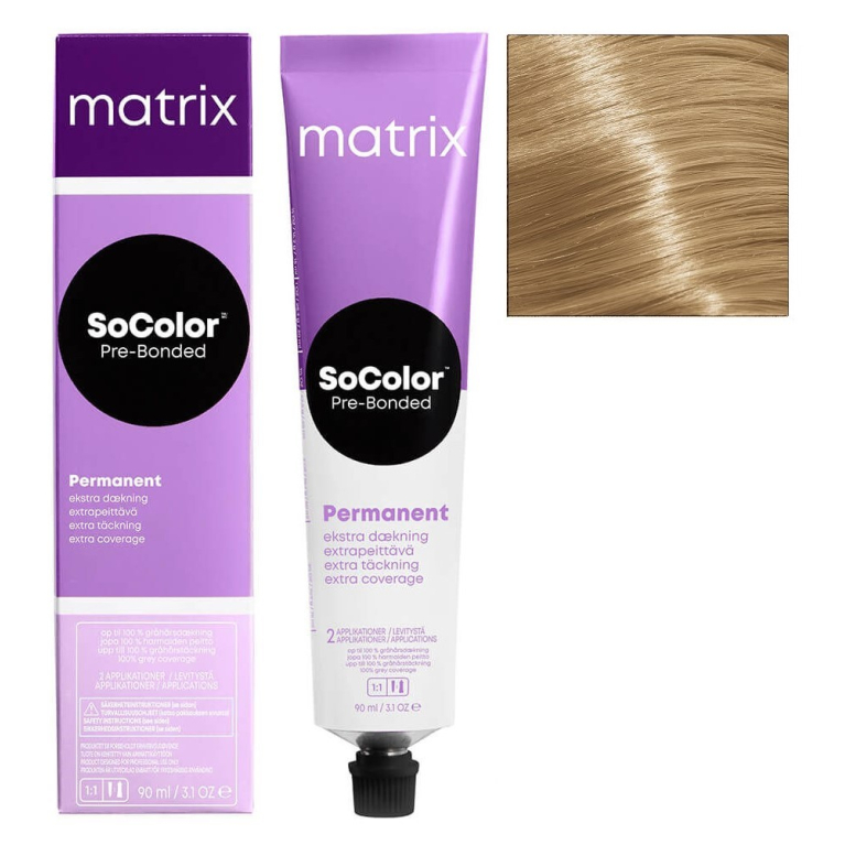 Matrix SOCOLOR Extra Coverage 509G Крем-краска для седых волос Очень светлый блонд золотистый, 90мл 