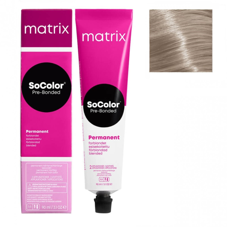 Matrix SoColor Pre-Bonded 10AV Яркий блонд пепельно-перламутровый Крем-краска для волос, 90мл