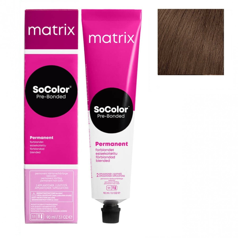 Matrix SoColor Pre-Bonded 6A Темный блонд пепельный Крем-краска для волос, 90мл