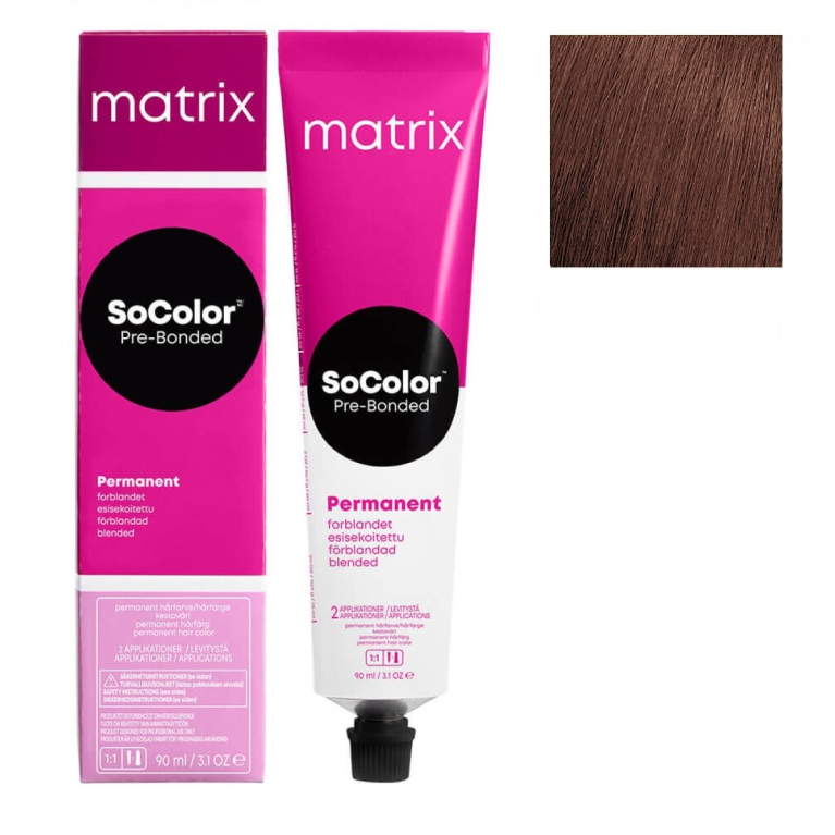 Matrix SoColor Pre-Bonded 6MR Темный блонд мокка красный Крем-краска для волос, 90мл