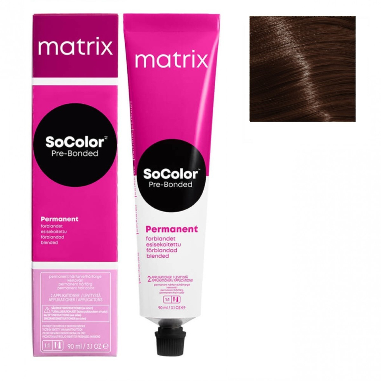 Matrix SoColor Pre-Bonded 6NW Темный блонд натуральный теплый Крем-краска для волос, 90мл