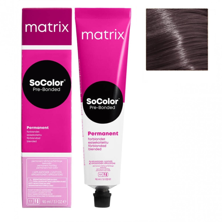 Matrix SoColor Pre-Bonded 6VA Темный блонд перламутровый пепельный Крем-краска для волос, 90мл