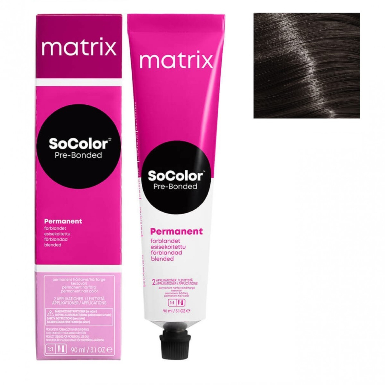 Matrix SoColor Pre-Bonded 3N Темный шатен натуральный Крем-краска для волос, 90мл