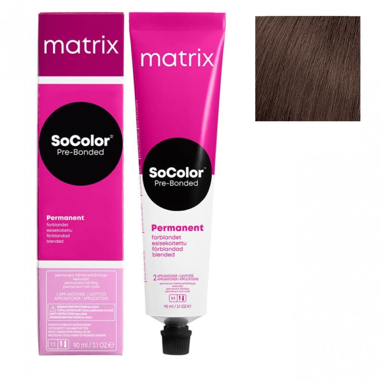 Matrix SoColor Pre-Bonded 6NA Темный блондин натуральный пепельный Крем-краска для волос, 90мл