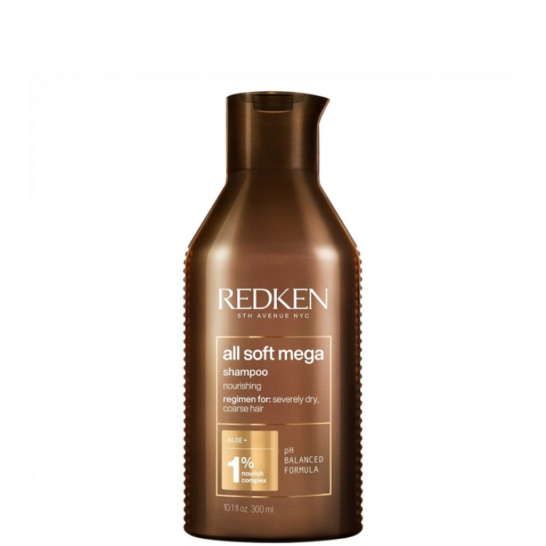 Redken All Soft Mega Шампунь для интенсивного питания и увлажнения очень сухих волос, 300мл