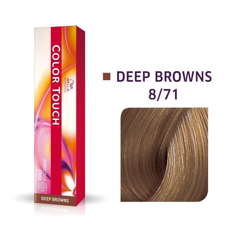 Color Touch 8/71 Тонирующая краска без аммиака Светлый блонд коричнево-пепельный, 60мл