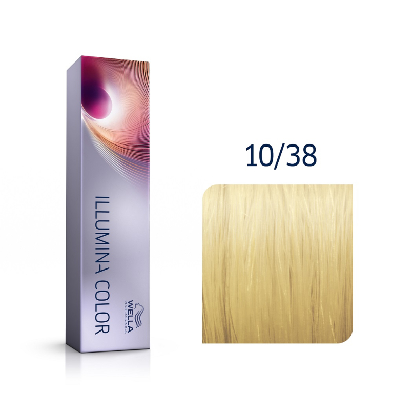 Illumina Color 10/38 Яркий блонд золотисто-жемчужный Стойкая крем-краска, 60мл