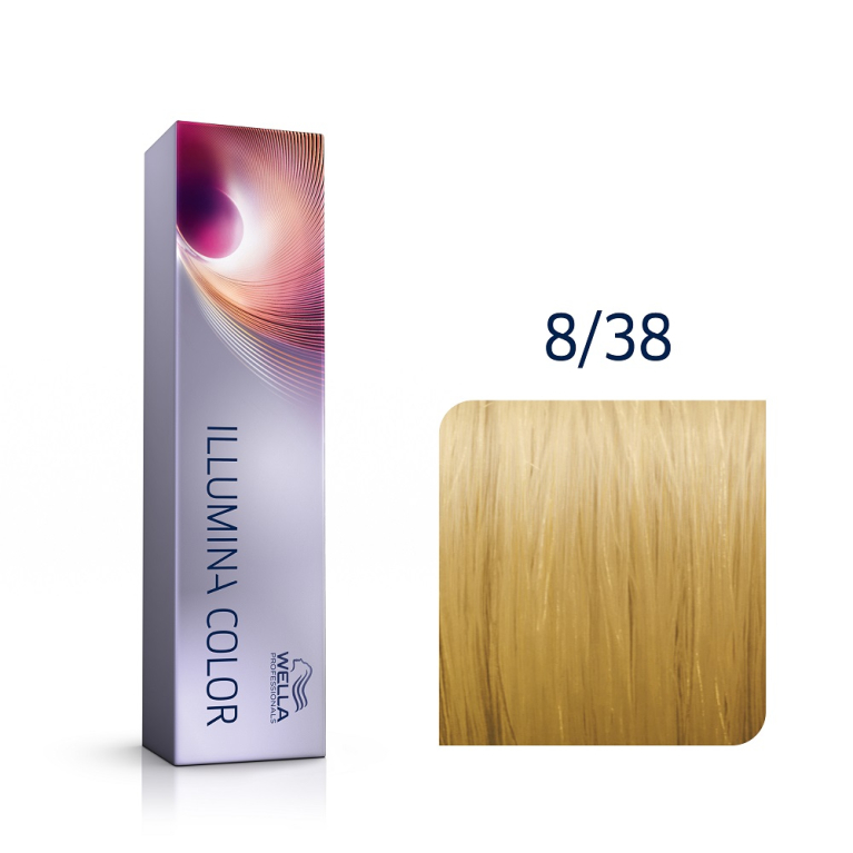 Illumina Color 8/38 Светлый блонд золотисто-жемчужный Стойкая крем-краска, 60мл